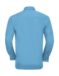 Chemise homme popeline polycoton manches longues publicitaire | Beurling Turquoise