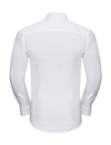 Chemise homme manches longues ultimate stretch publicitaire | Sauvé White