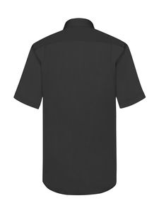 Chemise publicitaire homme manches courtes popeline | Poplin Shirt Short Sleeve Black