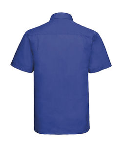 Chemise homme popeline polycoton manches courtes personnalisée | Therrien Bright Royal