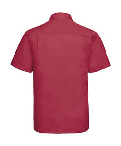 Chemise homme popeline polycoton manches courtes personnalisée | Therrien Classic Red