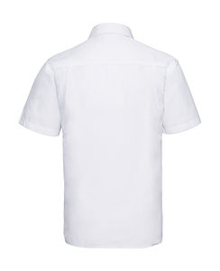 Chemise homme popeline polycoton manches courtes personnalisée | Therrien White