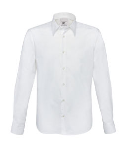 Chemise publicitaire homme manches longues | London Stretch  LS White