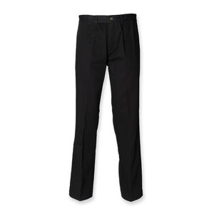 Pantalon avec logo FLAT FRONTED CHINO TROUSERS HY608 Black