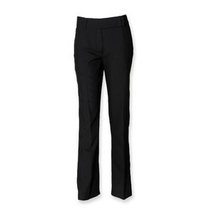 Chemises marketing LADIES FLAT FRONT BOOTLEG TROUSERS HY609 Noir