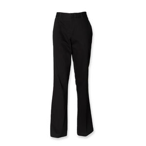 Pantalon personnalisable LADIES FLAT FRONT CHINO TROUSERS HY602 Black