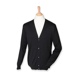 Chemises pub MENS V CARDIGAN HY722 Noir