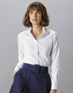 Chemisier publicitaire femme manches longues cintré | Westbury White