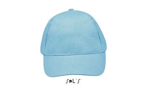 Casquette personnalisée 5 panneaux | Buzz Bleu atoll