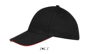 Casquette publicitaire 6 panneaux | Buffalo Noir Rouge 2