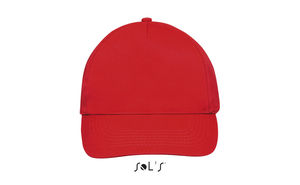 Casquette publicitaire 5 panneaux | Sunny Rouge