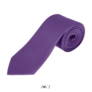 Cravate publicitaire en satin de polyester | Garner Violet foncé