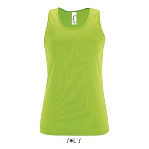 Débardeur personnalisé sport femme | Sporty TT Women Vert fluo