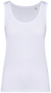 Débardeur publicitaire en coton bio femme White