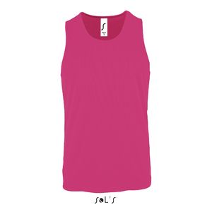 Débardeur publicitaire sport homme | Sporty TT Men Rose fluo