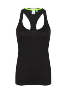 Débardeur sport femme publicitaire | Ladies' racer back vest Black