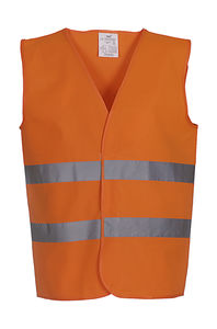 Gilet fluo publicitaire homme sans manches avec détails réfléchissants | Mbamdi Fluo Orange