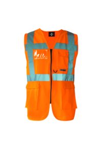 Gilet publicitaire | Gilet de sécurité multi-poches Orange