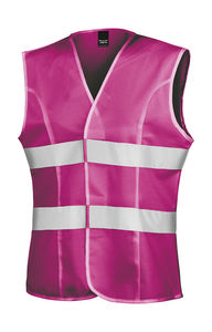 Gilet fluo femme publicitaire sans manches et cintré | Women`s Hi-Viz Tabard Fluorescent Pink 1