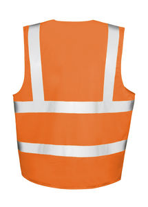 Gilet de sécurité zippé publicitaire | Core Zip Safety Tabard Fluorescent Orange