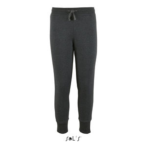 Pantalon jogging personnalisé enfant coupe slim | Jake Kids Anthracite chiné