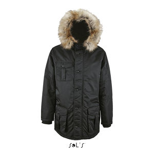 Parka publicitaire chaude et imperméable homme | Ryan Men Noir