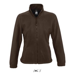 Veste personnalisée micropolaire zippée femme | North Women Chocolat foncé