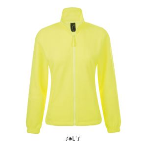 Veste personnalisée micropolaire zippée femme | North Women Jaune fluo