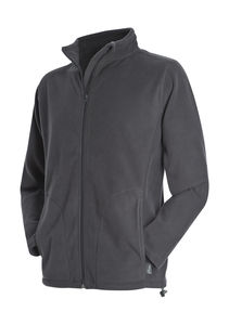 Polaire personnalisée homme manches longues | Active Fleece Jacket Men Grey Steel