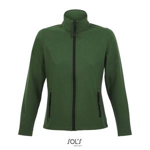 Veste personnalisée femme zippée softshell | Race Women Vert bouteille