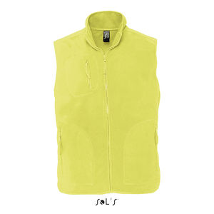 Gilet personnalisé polaire unisexe sans manches | Norway Jaune fluo