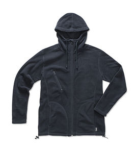 Polaire publicitaire homme manches longues avec capuche | Active Hooded Fleece Jacket Blue Midnight