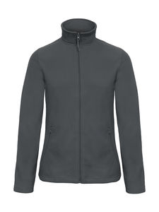 Polaire publicitaire femme manches longues cintrée | ID.501 women Micro Fleece Full Zip Dark Grey