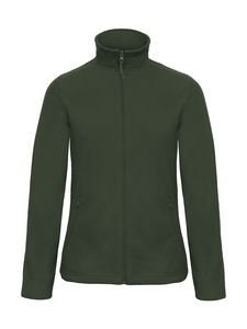 Polaire publicitaire femme manches longues cintrée | ID.501 women Micro Fleece Full Zip Forest Green