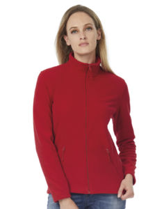 Polaire publicitaire femme manches longues cintrée | ID.501 women Micro Fleece Full Zip Red