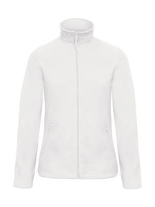 Polaire publicitaire femme manches longues cintrée | ID.501 women Micro Fleece Full Zip White