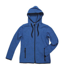 Polaire personnalisée femme manches longues | Active Knit Fleece Jacket Women Blue Melange