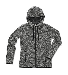 Polaire personnalisée femme manches longues | Active Knit Fleece Jacket Women Dark Grey Melange