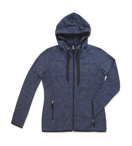 Polaire personnalisée femme manches longues | Active Knit Fleece Jacket Women Marina Blue Melange