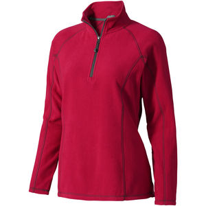 Veste publicitaire micro-polaire 1/4 de zip femme Bowlen Rouge