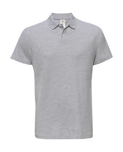 Polo homme publicitaire | ID.001 Piqué Polo Heather Grey