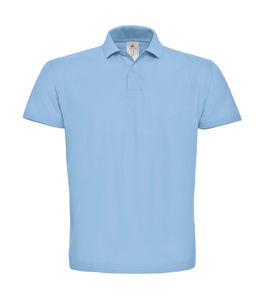 Polo homme publicitaire | ID.001 Piqué Polo Light Blue