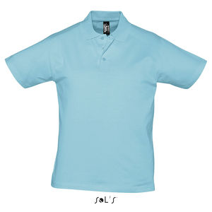 Polo publicitaire homme | Prescott Men Bleu atoll