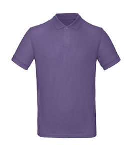 Polo bio homme publicitaire | Inspire Polo  men Millenial Lilac