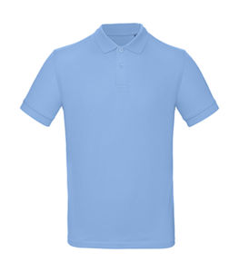 Polo bio homme publicitaire | Inspire Polo  men Sky Blue