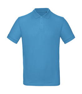 Polo bio homme publicitaire | Inspire Polo  men Very Turquoise