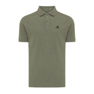Polo personnalisé | Polo en coton piqué et recyclé Heather Green