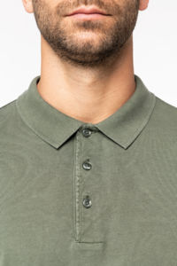 Polo entreprise écologique délavé en jersey homme 5