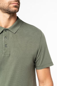 Polo entreprise écologique délavé en jersey homme 6