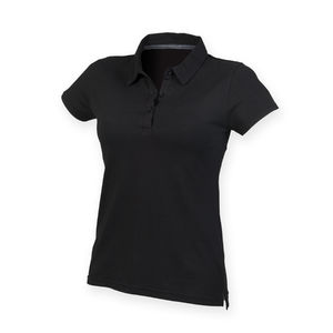 Polo femme coton 190 publicitaire | Ladies' fashion polo Black